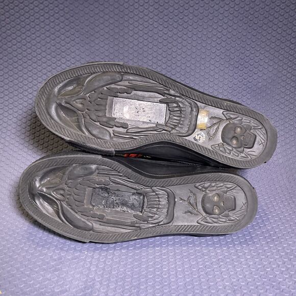 DEMONIA Deviant-05 Shoes Women Size 7 Black Red Goth Sneakers Christmas - Picture 7 of 10